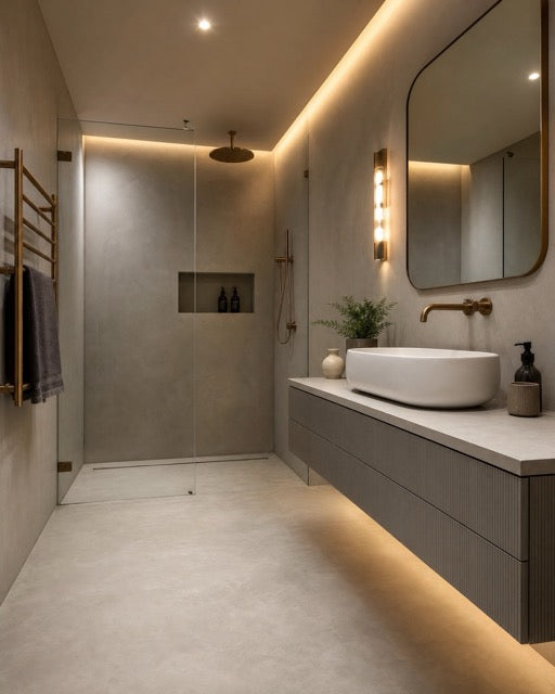 Baño en microcemento