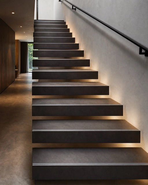 Escalera microcemento